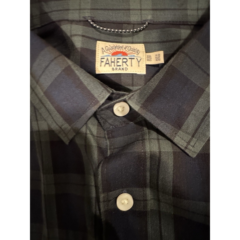 Faherty‎ Movement Shirt Harbor Blackwatch Plaid, Size XXL $168